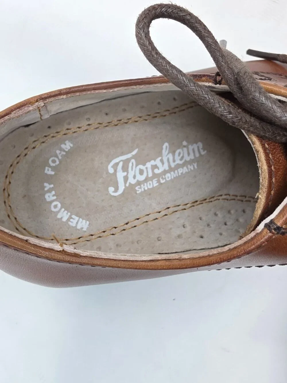 Florsheim Reveal Jr. Dress Shoes Kids Boys 11M Brown Lace Leather Oxford Cap Toe